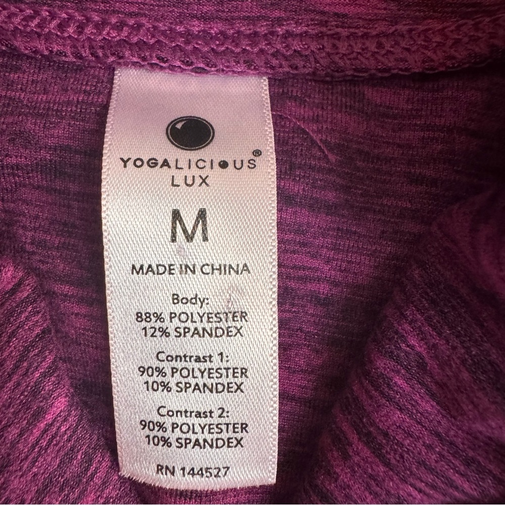 Yogalicious Lux Fuschia Full Zip Jacket - Picture 3 of 4